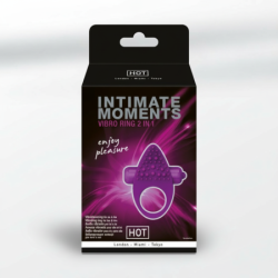 Виброкольцо HOT Vibro Ring 2in1 силиконовое - фото